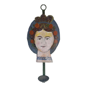 1960s Ira Yeager Painted Wall Candle Sconce, Attributed