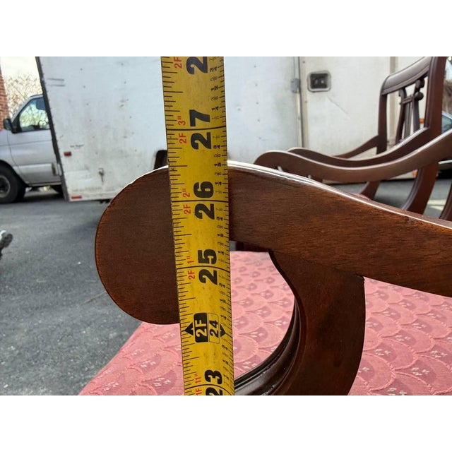 Vintage Regency Duncan Phyfe Style Harp Back Lyre Back Dining Chairs by Hathaway's For Sale - Image 14 of 18