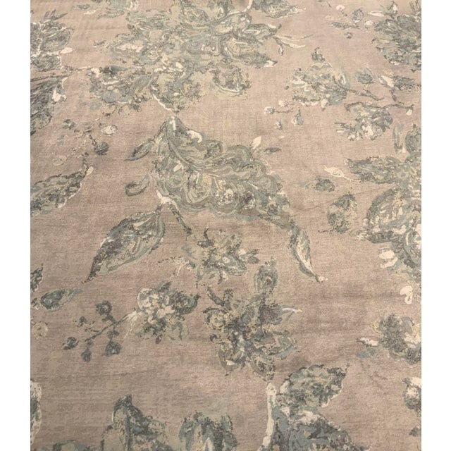 Fabrics St. James Haze Blue and Gray Floral Fabric 5 Yards