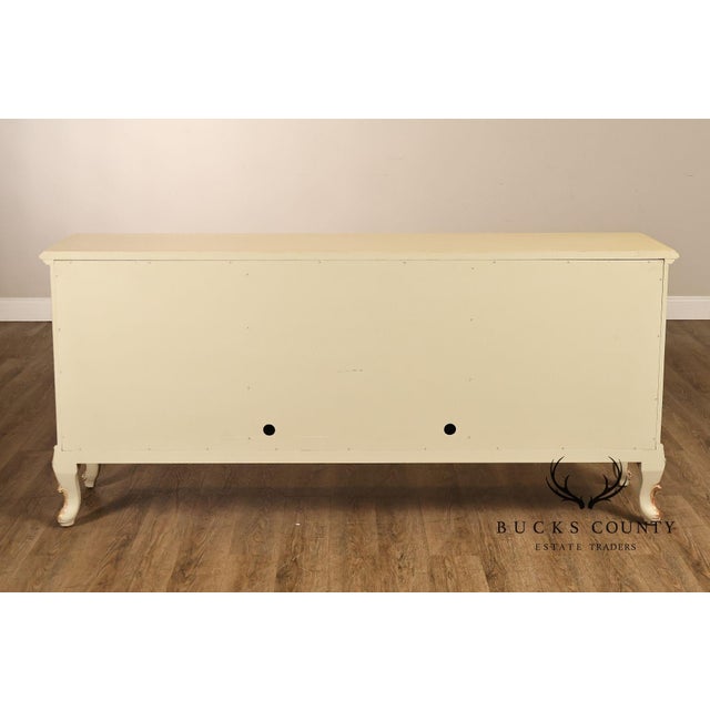 French Rococo Style Painted Sideboard Buffet Cabinet For Sale - Image 12 of 18
