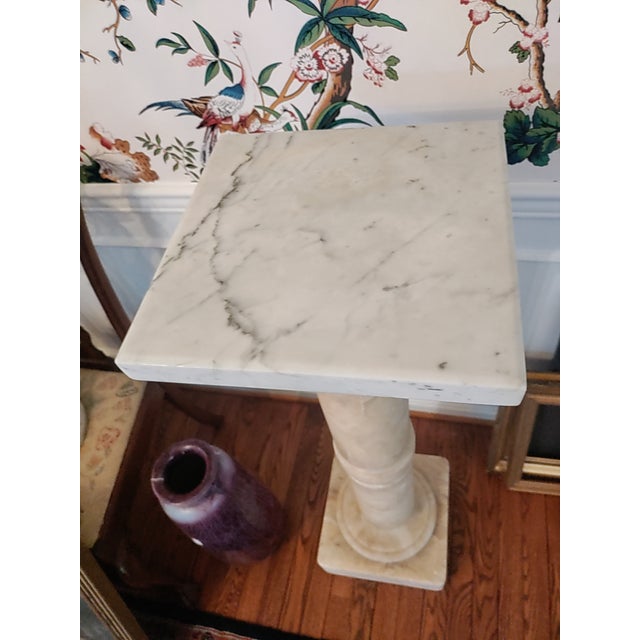 Traditional Antique 19th C. Italian Marble Pedestal For Sale - Image 3 of 4