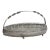 Mid 20th Century Mayell Queen Anne Divided Glass Dish on Footed Silver Plated Handled Stand For Sale
