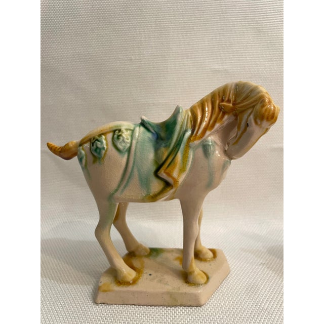 1980s 1980’s Miniature Tang Style Chinoiserie Horses - a Pair For Sale - Image 5 of 11