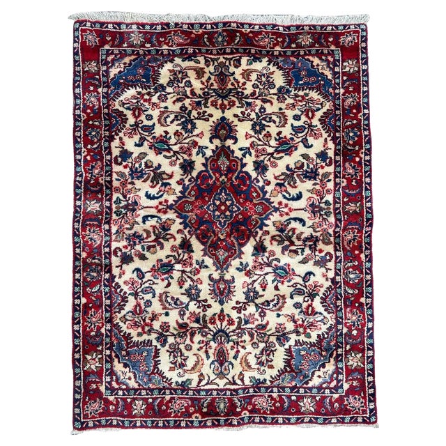 Vintage Najaf Abad Rug, 1980s For Sale