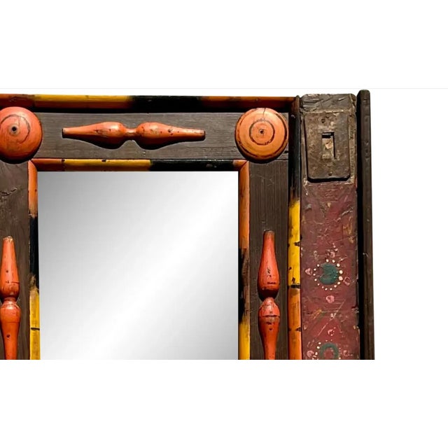Vintage Boho Found Object Assemblage Mirror For Sale - Image 9 of 13