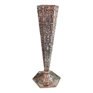 Vintage Large Repousse Flute Vase by Barbour Silver Co.