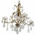 1980s Gilded Bronze and Crystal 3-Light Chandelier, 1980s For Sale - Image 5 of 6
