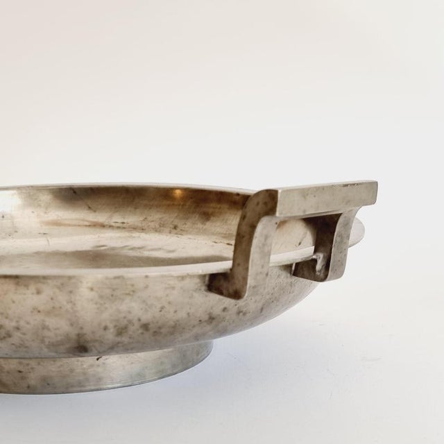 Unique, large bowl in pewter by renowned swedish designer Björn Trägårdh for Firma Svenskt Tenn, founded in 1924 by Estrid...