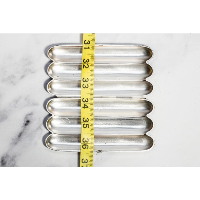 Rare Asprey Luxury Vintage English Sterling Silver Cigar Case Holder Tobacciana For Sale In New York - Image 6 of 12