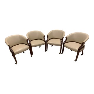 Traditional Conference Chairs on Casters - Set of 4 For Sale