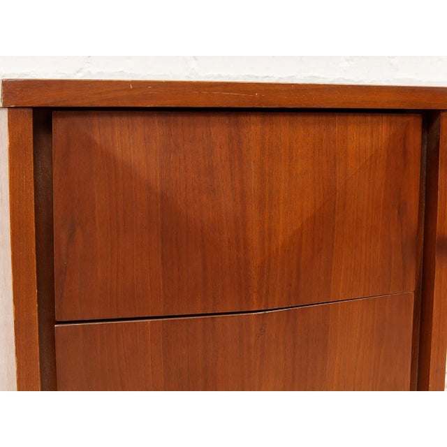 Vintage 4 Drawer Mid Century Desk For Sale - Image 9 of 11