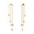 Contemporary 2.43ct Multi Sapphire Long Chain Drop Earrings in 14k Yellow Gold- A Pair For Sale - Image 4 of 12