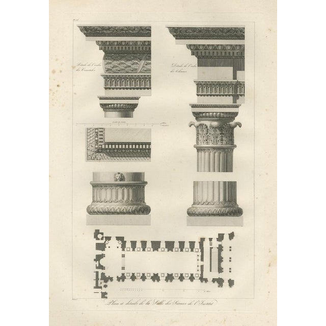 Early 19th Century Louis-Pierre Baltard, Louvre Architectural Studies, 1803, Paper, Set of 2 For Sale - Image 5 of 16