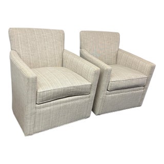 Chaddock Living Room Essence Swivel Chairs, Pair For Sale