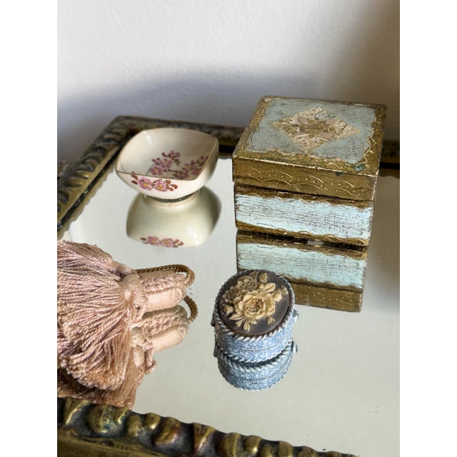 Vintage 1970s Victorian Revival Estée Lauder Flower Cameo Solid Perfume Compact For Sale - Image 14 of 16