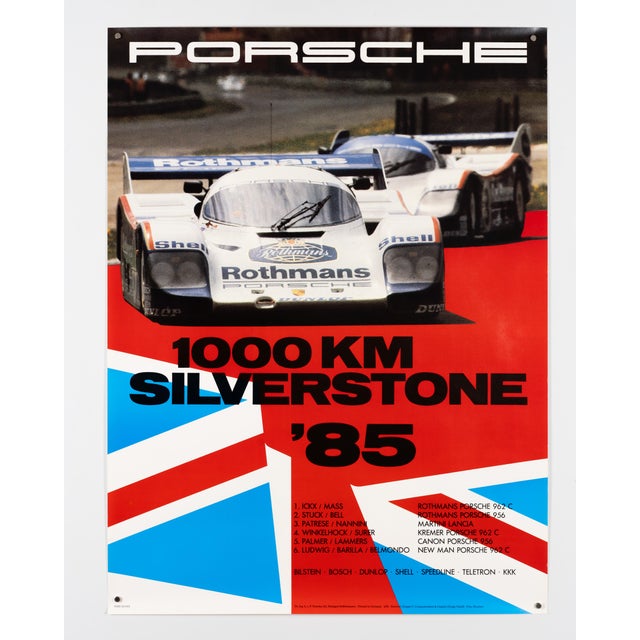 Modern 1000km Silverstone 1985 Original Motorsport Poster by Gruppe C For Sale - Image 3 of 9
