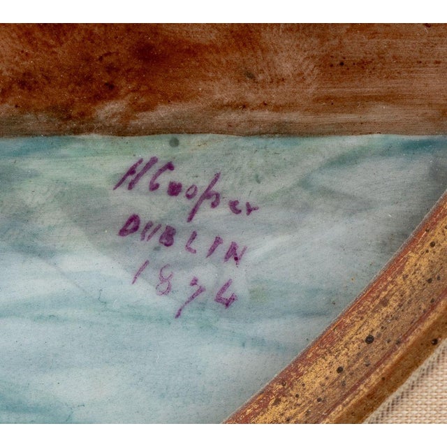 Herbert Cooper Floral Painted Porcelain Plaques, 2 For Sale - Image 4 of 9