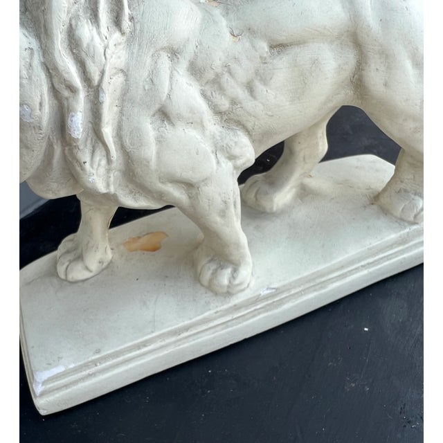 1970s White Lion Figure For Sale - Image 4 of 4