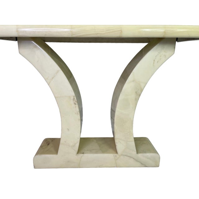 Stone 1960s Sculptural Marble Console Table Signed “G. Brunner Original” For Sale - Image 7 of 8