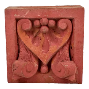 Early 20th Century Architectural Salvage Terra Cotta Large Exterior Ornamental Brick Block