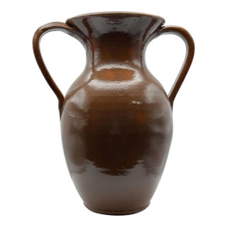 Kenneth George Cole Pottery Signed Handled Vase, Sanford North Carolina For Sale