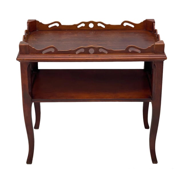 Brown Antique Hand Carved Coffee Table For Sale - Image 8 of 8
