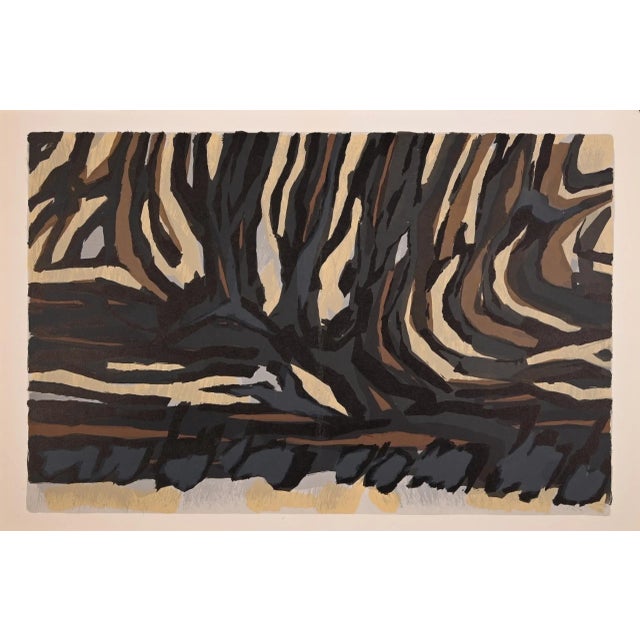Raoul Ubac - Striped Composition - Original Lithograph - 1964 For Sale - Image 3 of 3