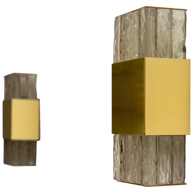 Glass Wall Lights Sconces by Jean Perzel for Atelier Perzel, France, 1960s, Set of 2 For Sale - Image 9 of 9