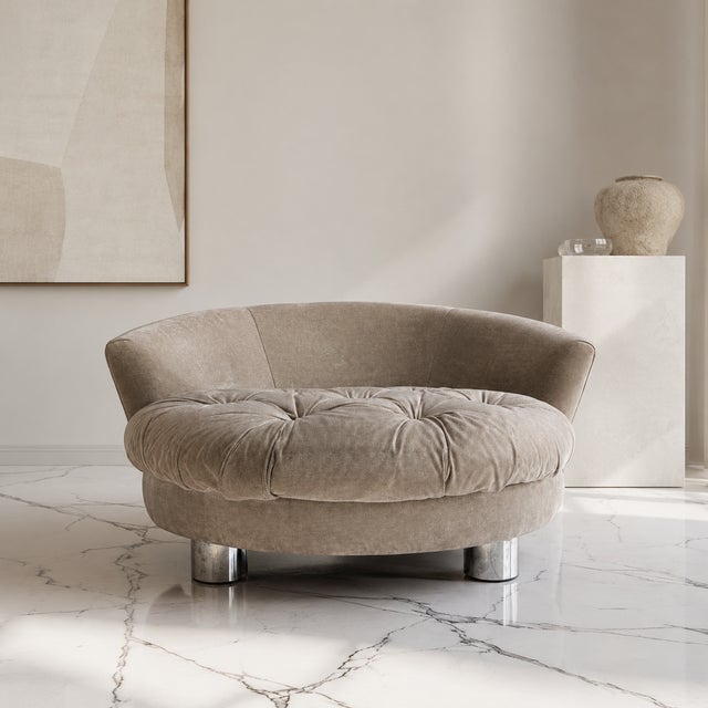 Metal Large Milo Baughman Club Lounge Chair For Sale - Image 7 of 7