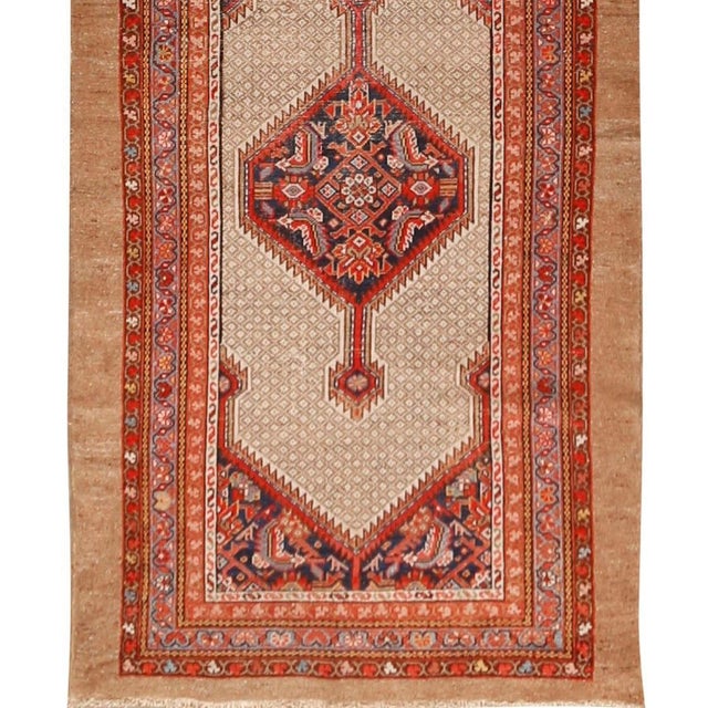 Textile Vintage Oriental Runner Rug 3ft 6in X 16ft 2in For Sale - Image 7 of 8