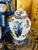 Mid 20th Century Vintage Gold Imari Large Blue and White and Floral Ginger Jar For Sale - Image 5 of 7