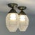 1920s Art Deco Frosted Glass and Burnished Brass Flush Mounts, Austria, 1920s, Set of 2 For Sale - Image 5 of 16
