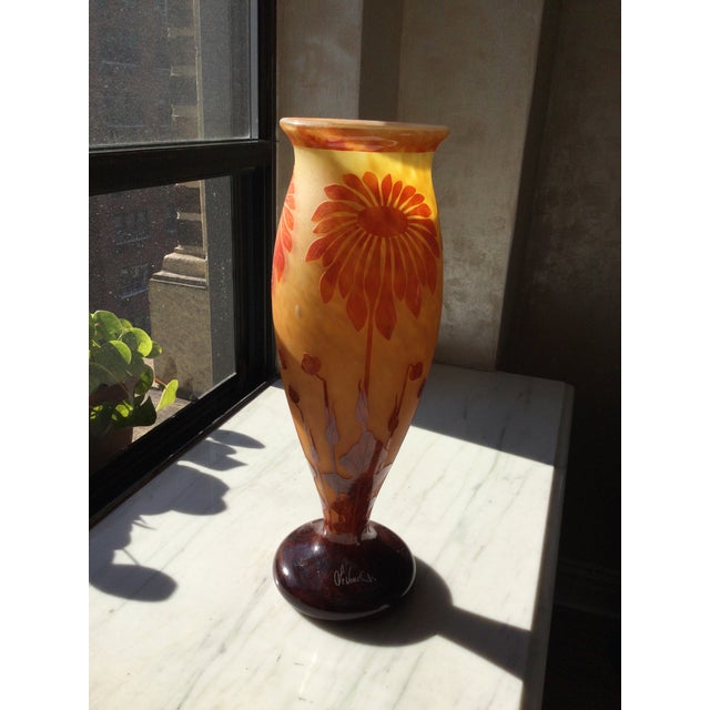 1920’s Le Verre Francais Art Glass Vase For Sale In Miami - Image 6 of 8