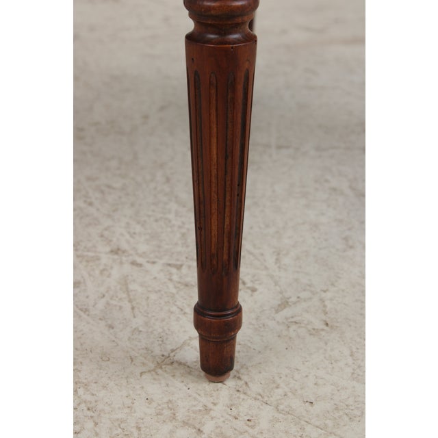 Louis XVI Style Mahogany Open Arm Fauteuil Chair For Sale - Image 18 of 18