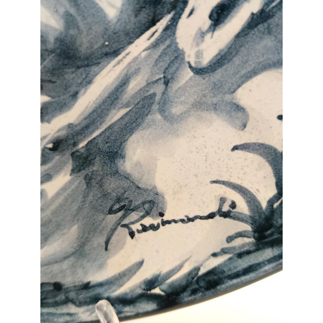 Ceramic Decorative Plate by Giacomo Raimondi for Albisola, Italy, 1960s For Sale - Image 9 of 11