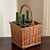 Vintage French-Style Four Bottle Wicker Wine Caddy For Sale - Image 13 of 17