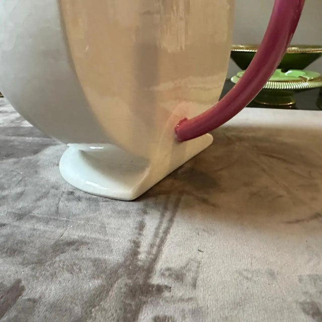 1970s A Memphis Milano Post-Modern Ceramic Vase by Marco Zanini for Bitossi For Sale - Image 5 of 11