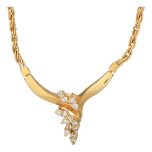 14KY Diamond(0.28) Waterfall Status Necklace