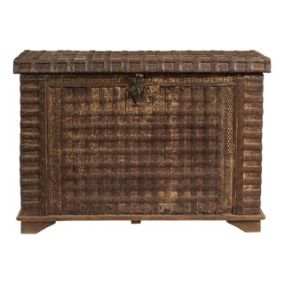 Iron Bound Patti Pithara Storage Chest, 1950s For Sale