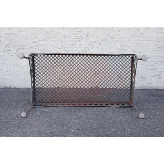 Vintage Wrought Iron Outdoor Coffee Table For Sale - Image 17 of 18
