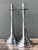 Vintage Stepped Base Chrome Candlesticks For Sale - Image 9 of 12