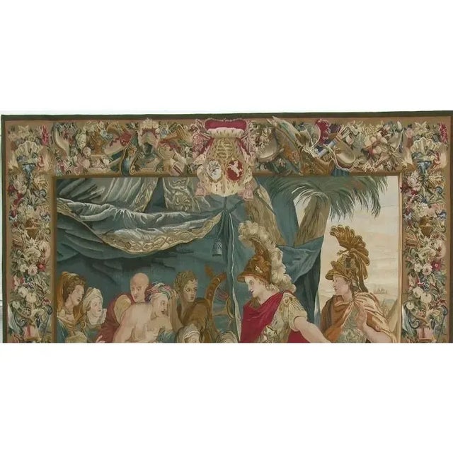 Tan Vintage Tapestry Depicting Royal Commanders For Sale - Image 8 of 9