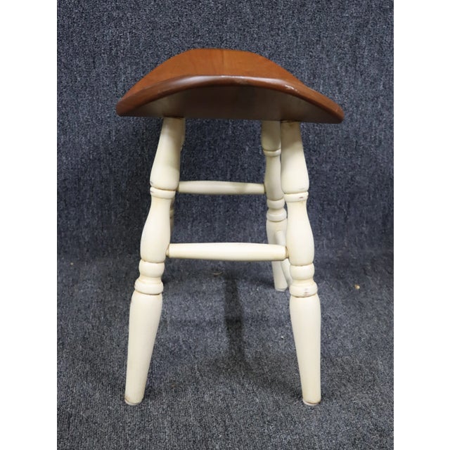 Country Style Dish Seat Counter Stools a Pair Chairish