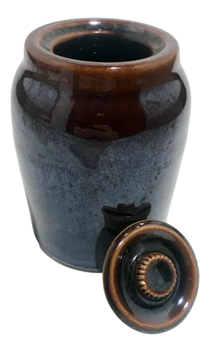 Antique 19th Century Stoneware Mustard Jar Crock