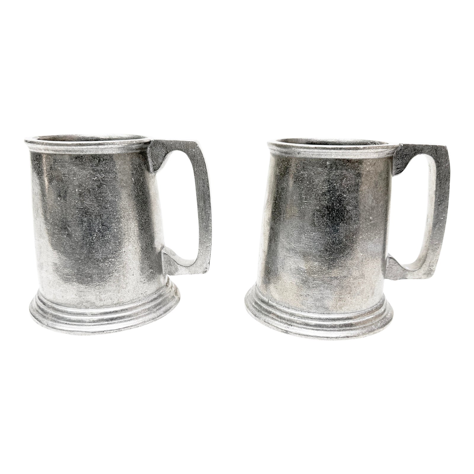 Mid Century Modern Wilton Armetale RWP Large Metal Mugs - A Pair | Chairish