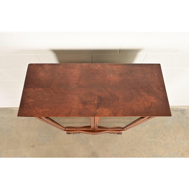Antique Victorian Carved Mahogany Bookcase or Bar Cabinet, Circa 1890s For Sale - Image 13 of 16
