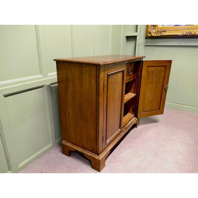 Wood Oak Shelved Lockable Cupboard with Interior Drawer, 1890s For Sale - Image 7 of 8