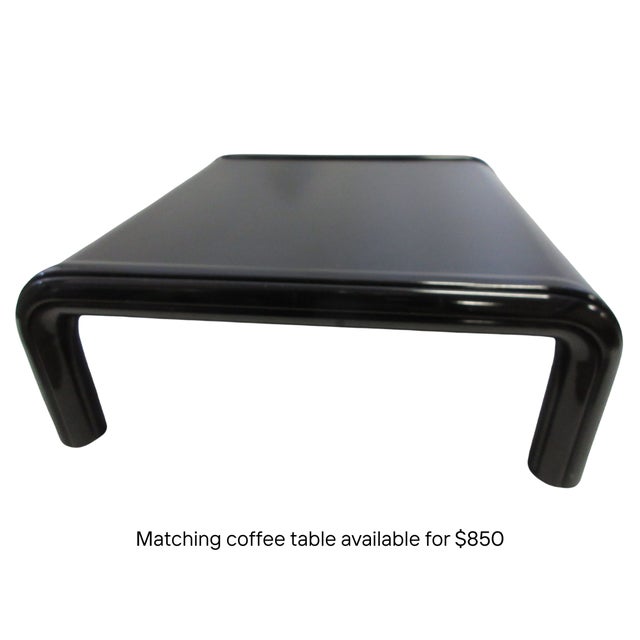 Mid-Century Modern Knoll Gae Aulenti 2-Seat Lounge Sofa in Black Leather For Sale - Image 3 of 7