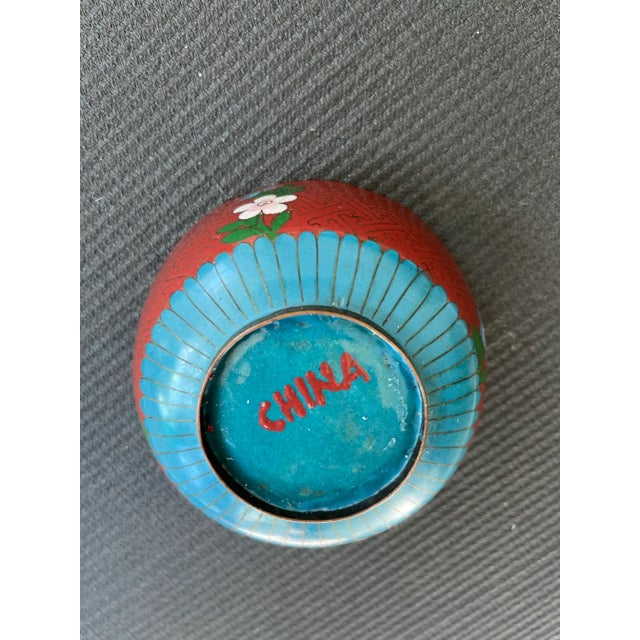 Antique Chinese Small Cloisonné Decorative Bowl For Sale In Houston - Image 6 of 6