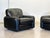 Piumotto Armchairs in Black Leather by Arrigo Arrigoni for Busnelli, 1970s, Set of 2 For Sale - Image 9 of 15